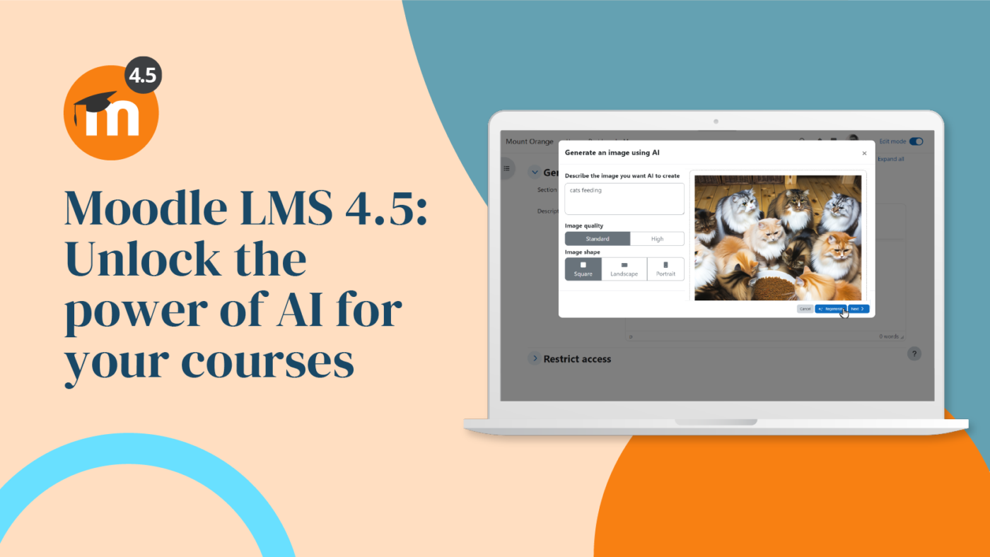 Descubre cómo Moodle 4.5 potencia la educación online con inteligencia artificial, mejorando la experiencia de usuarios y administradores.